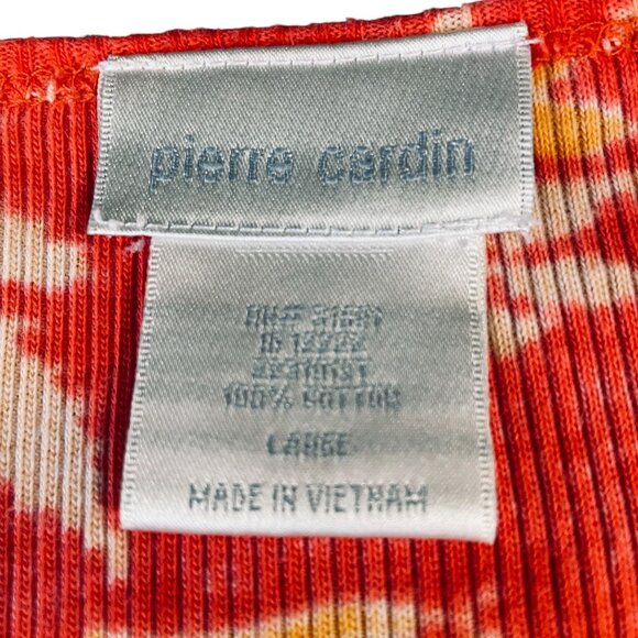 Pierre Cardin Red Floral Beaded Sequin Top Boho Y2K Vintage Festival Large - Picture 3 of 9